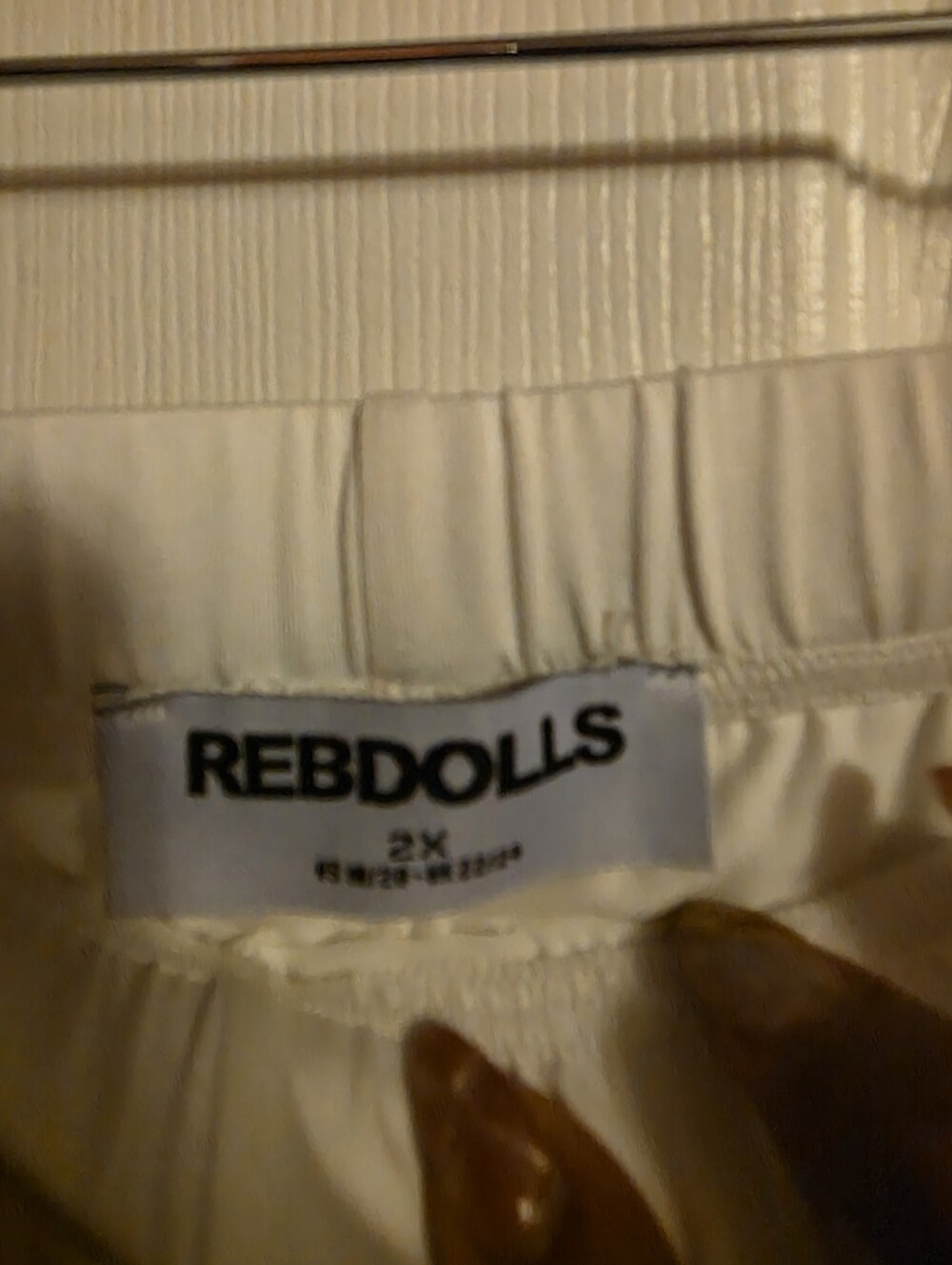Rebdolls White Wide Leg Pants with Multicolor Side Stripes - Picture 7 of 7